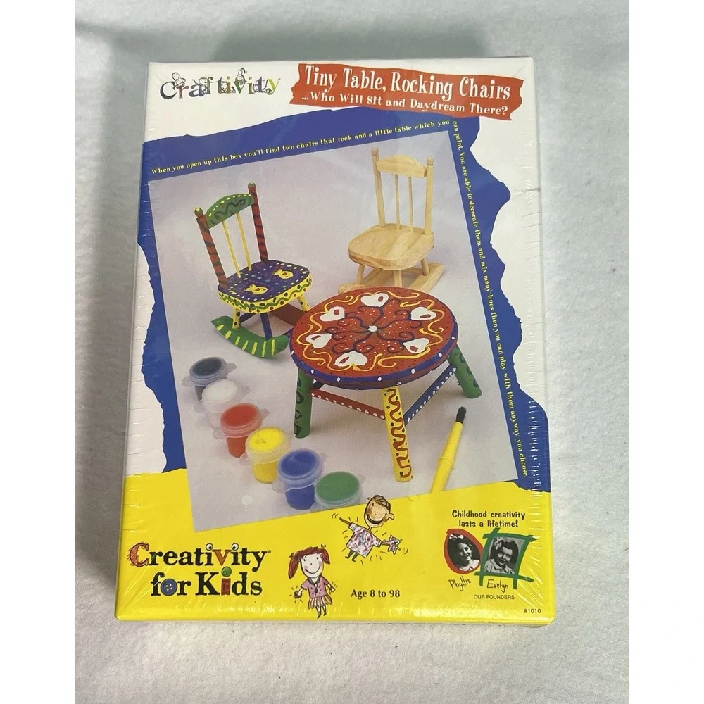 Creativity For Kids Tiny Table & 2 Rocking Chairs Sealed NEW in box‎